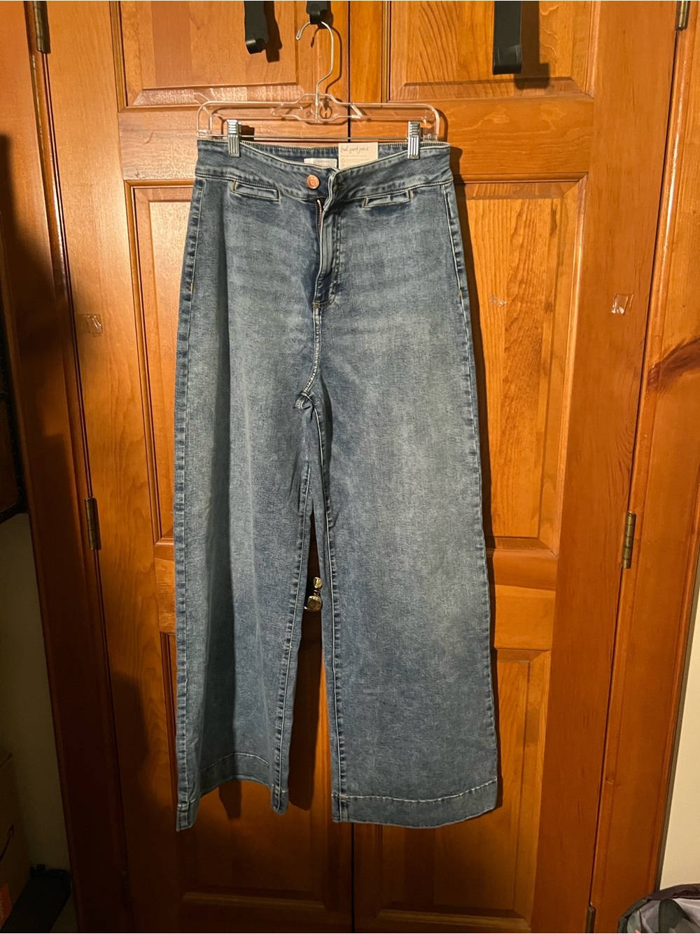LC Lauren Conrad Wide Leg Jeans in Medium Blue Wash